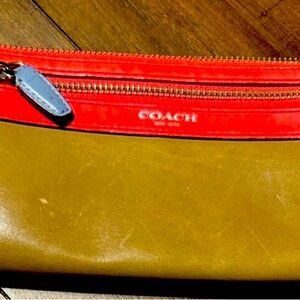 Coach F50039 Leather Colorblock two-tone